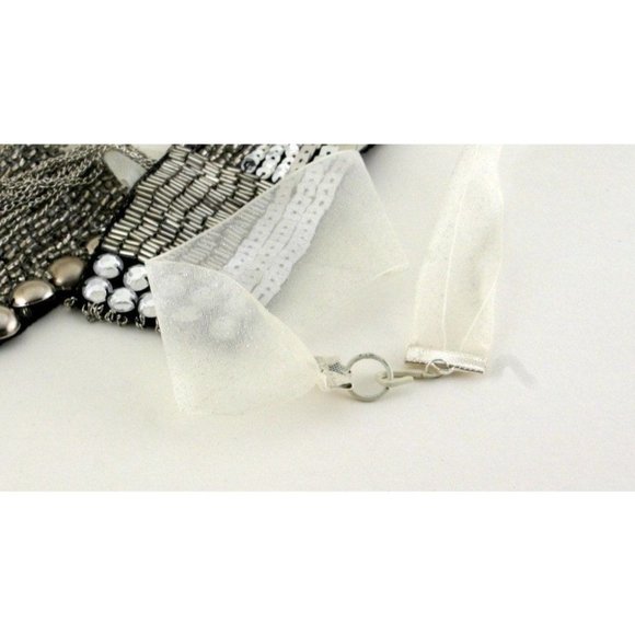 Sparklers In The Night Sequined and Chained Necklace - Picture 4 of 4